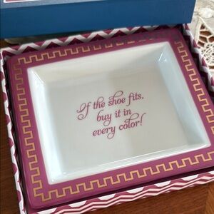 Two's Company Purple and Gold Decorative Tray